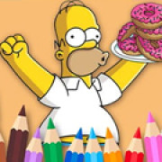 Coloring Book: Simpson Doughnut